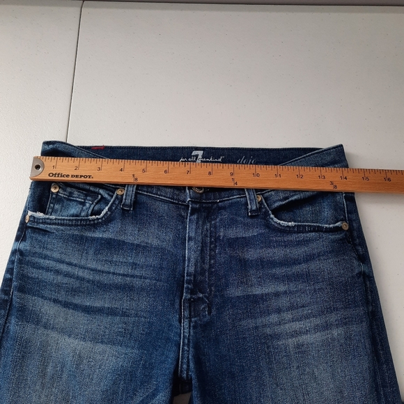 7 For All Mankind Dojo Low Rise Flared Jeans size 28 - Picture 8 of 14